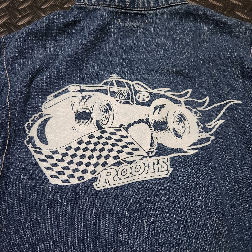 Vintage Roots Kids Blue Denim Jacket with White Accents - Picture 5 of 5
